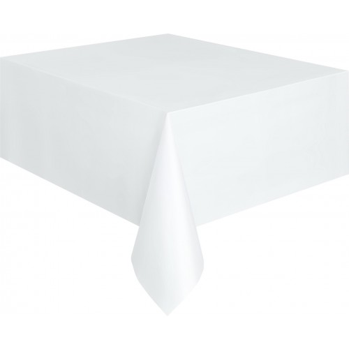 $E   MANTEL PLASTICO BLANCO 137X274CM