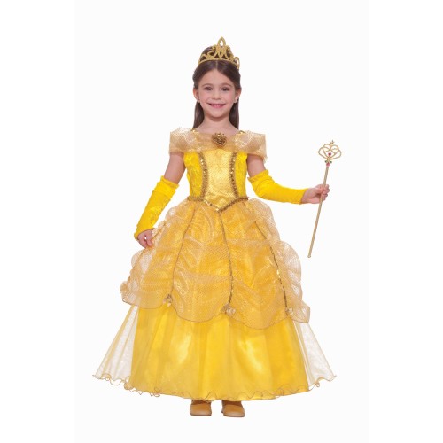DISFRAZ 8A10AÑOS PRINCESA BELLA ORO