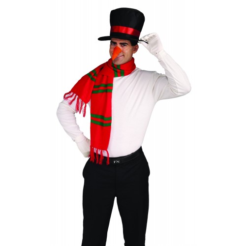 SET SOMBRERO NARIZ BUFANDA MUÑECO NIEVE
