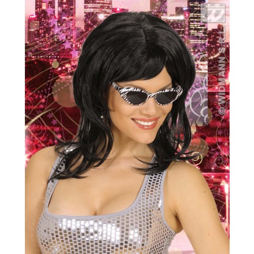 $D PELUCA NEGRA CHICA COQUETA DISCO