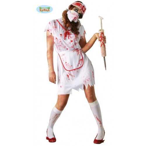  DISFRAZ T-UNICA ENFERMERA ZOMBIE