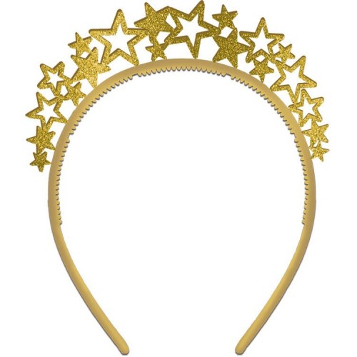 PAQ.12/U DIADEMAS GLITTER ORO Y PLATA