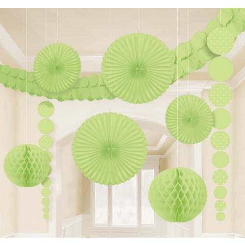 $E KIT 9 PZ DECORACION VERDE KIWI