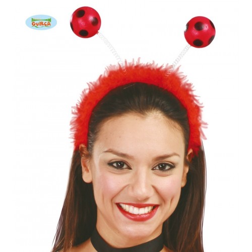 $D DIADEMA MARABU ANTENA BOLA MARIQUITA