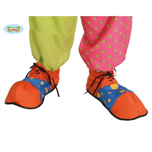 $D ZAPATO TELA PAYASO NARANJA/AZUL