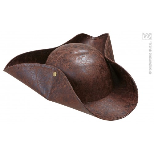 SOMBRERO 3 PICO MARRON PIRATA