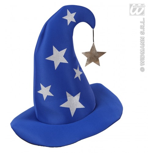 SOMBRERO AZUL MAGO ESTRELLA PLATA