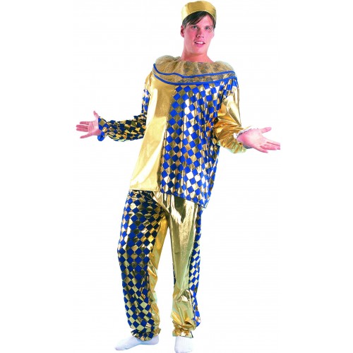 DISFRAZ T-STD BUFON ORO/AZUL