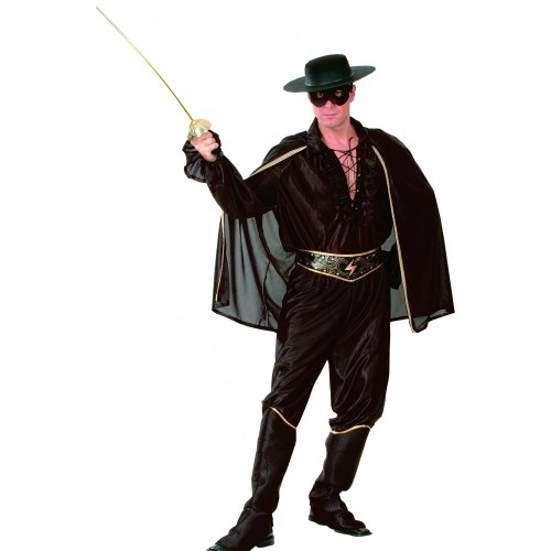 $E  C DISFRAZ T-STD ZORRO NEGRO