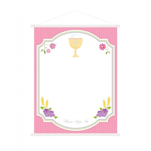 BANDEROLA 1COMUNION ROSA