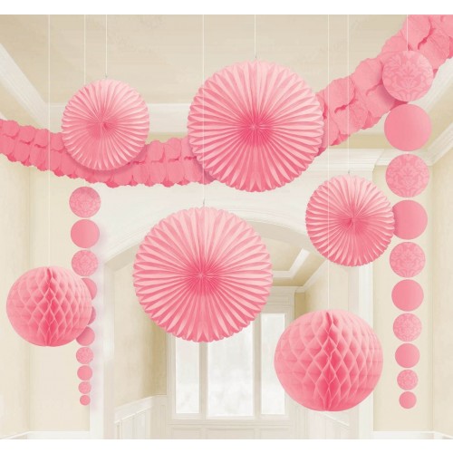   KIT 9 PIEZAS DECORACION ROSA