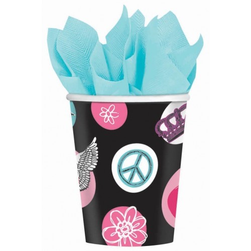 PAQ.8/U VASO CORONA REINA FUCSIA 266ML