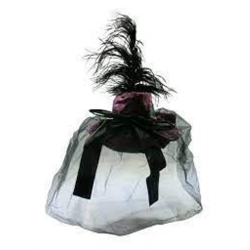 DIADEMA MINI SOMBRERO CHICA SALON LILA