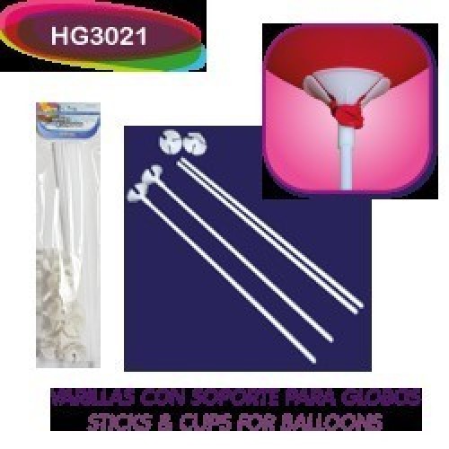 20 VARILLAS SOPORTE HG3021 BLANCA