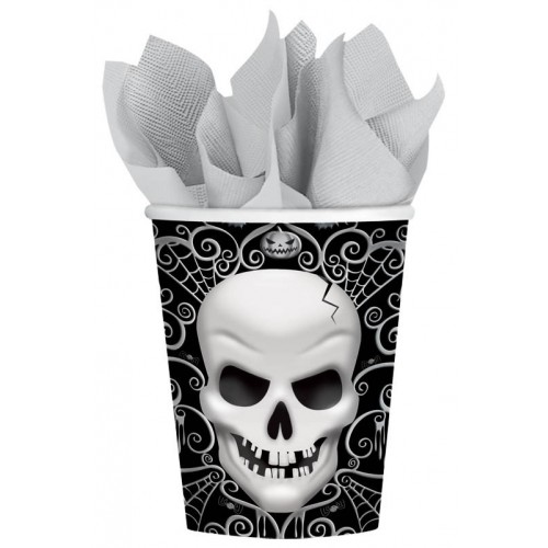 PAQ.18/U VASO CALAVERA HALLOWEEN 266ML