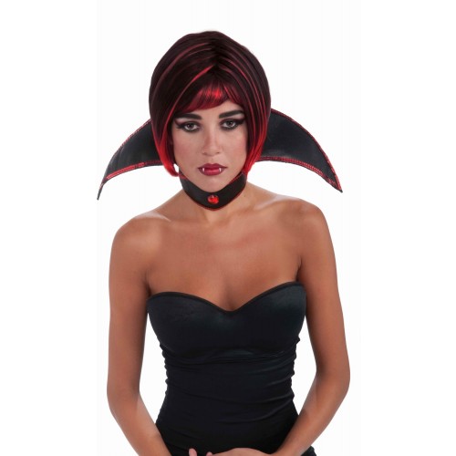 COLLAR CUELLO BORDE LENTEJUELA ROJO