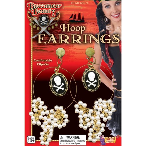 PENDIENTES CAMAFEO CALAVERA PIRATA