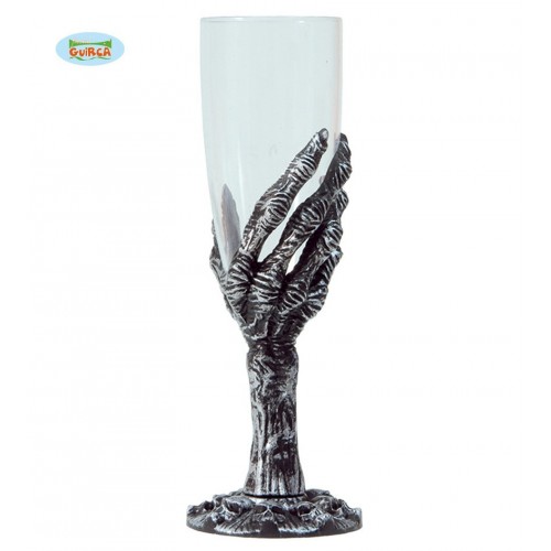 $D COPA CAVA MANO ESQUELETO 19CM