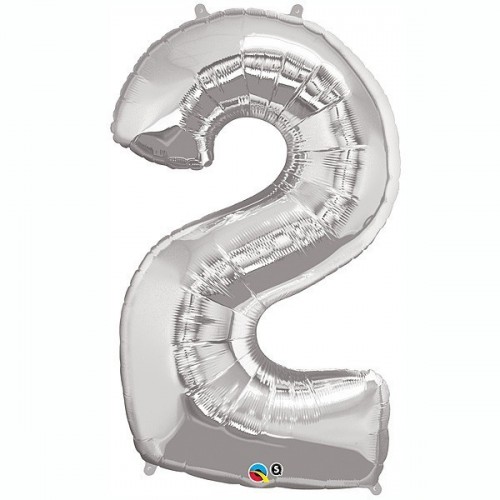   GLOBO 34" FOIL FORMA N2 PLATA