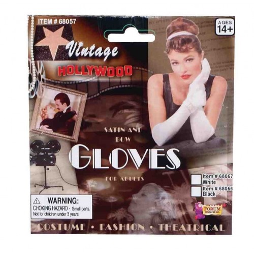   PAR DE GUANTES LARGO PULSERA BLANCO