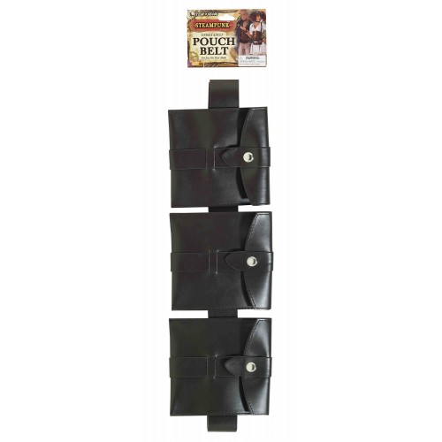   CINTURON NEGRO BOLSO STEAMPUNK