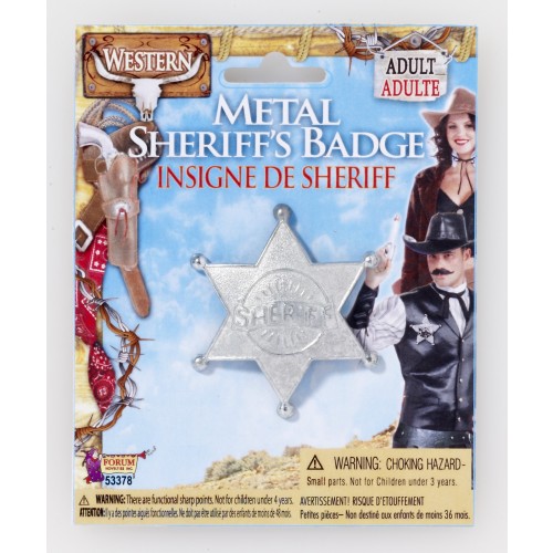    PLACA ESTRELLA SHERIFF PLATA