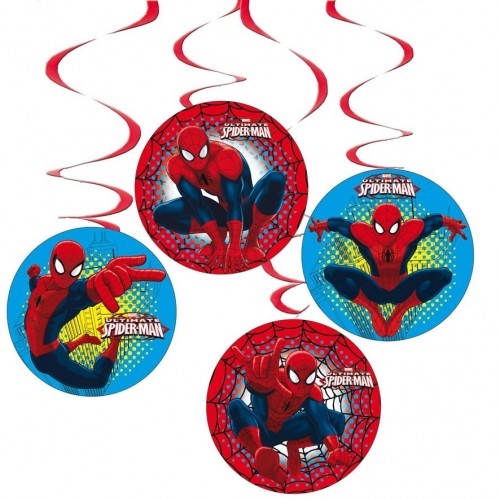 $D   4 TIRA COLGANTE ESPIR SPIDERMAN