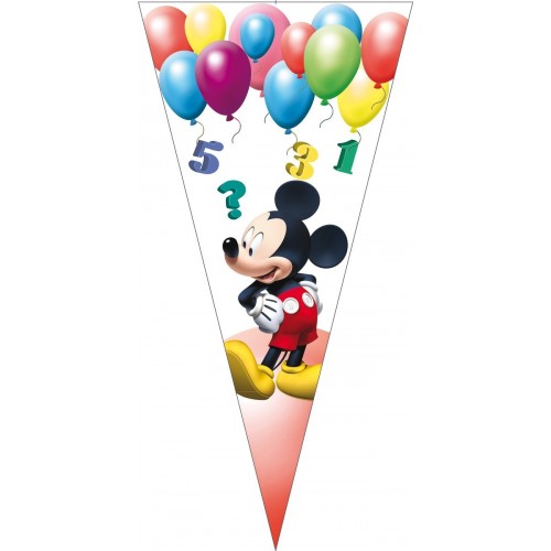 $D   BOLSA CONO MICKEY GLOBO 20X40CM