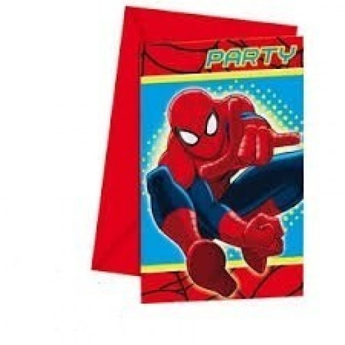 6 INVITACIONES SPIDERMAN ULTIMATE