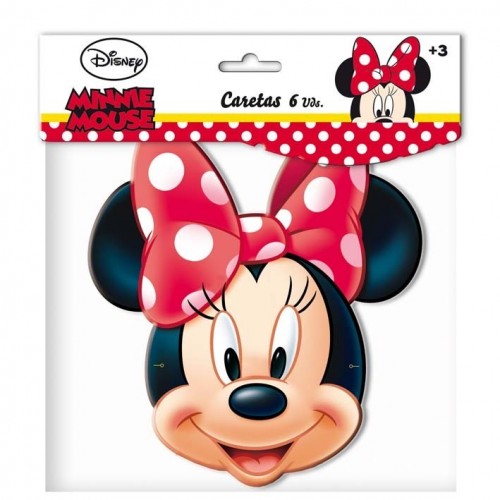 $D   6 CARETAS FORMA CARA MINNIE
