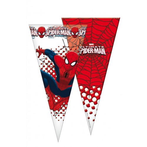 $D   BOLSA CONO SPIDERMAN 20X40CM