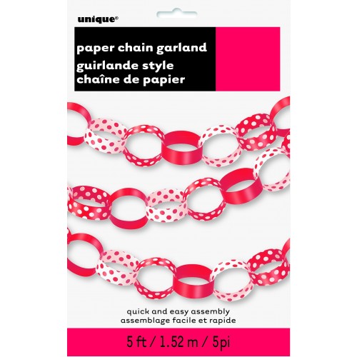  GUIRNALDA GRILLETE ROJO TOPO 1,52MT