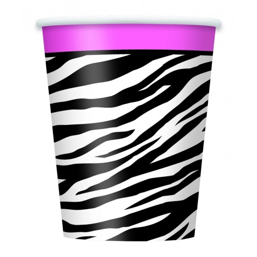  PAQ.8/U VASO CEBRA ROSA 270ML