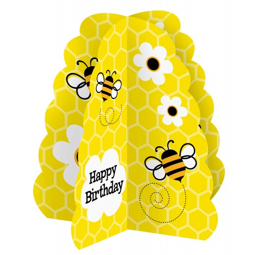 CENTRO MESA 3D BIRTHDAY ABEJA 36CM