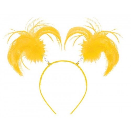  DIADEMA CON COLETAS AMARILLO