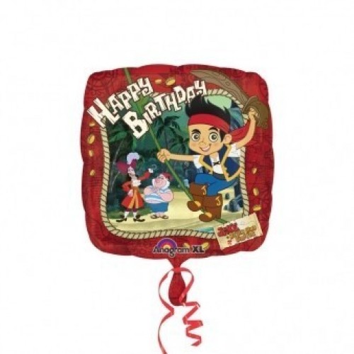 GLOBO 18 CUADRADO JAKE PIRATA H.BIRTHDAY