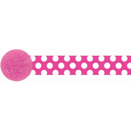 ROLLO PAPEL CREPE FUCSIA TOPO 24,6MT