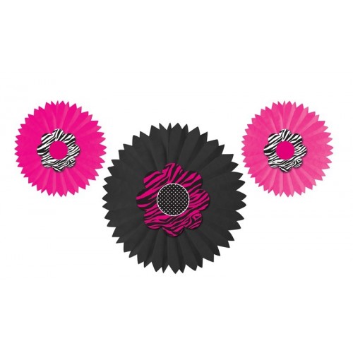 PAQ.3/U ABANICO CEBRA ROSA BOUTIQUE