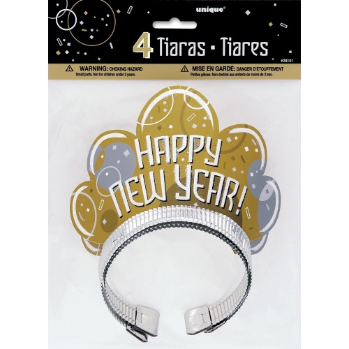 PAQ.4/U TIARA GLITTER ORO NEW YEAR
