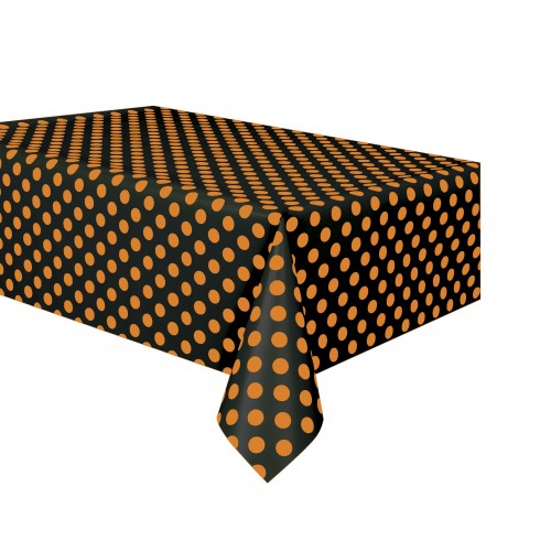 MANTEL PL NEGRO TOPO NARANJA 137X275MT