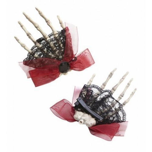 TRABA BROCHE MANO ESQUELETO ENCAJE