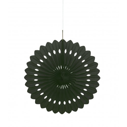   ABANICO PAPEL NEGRO 40,64CM