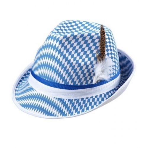 SOMBRERO FEDORA BLANCO/AZUL OKTOBERFEST