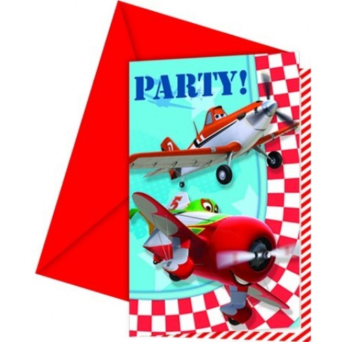 4X1 6 INVITACIONES  PLANES/AVIONES