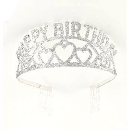TIARA HAPPY BIRTHDAY GLITTER PLATA