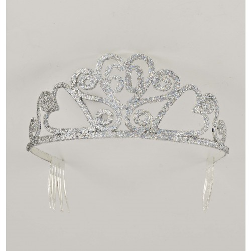 TIARA BIRTHDAY GLITTER PLATA N60