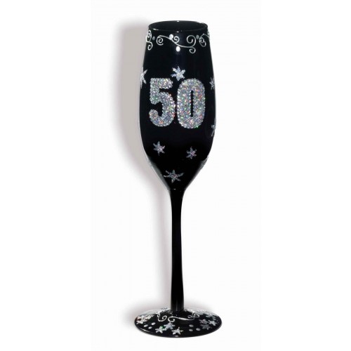 COPA CHAMPAN NEGRA N50 GLITTER 24CM