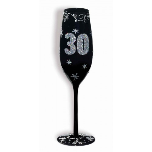 COPA CHAMPAN NEGRA N30 GLITTER 24CM