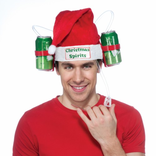 SOMBRERO PAPA NOEL SOPORTE BEBIDAS
