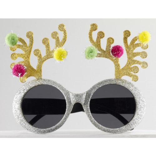 GAFAS FORMA CUERNOS RENO BOLAS NAVIDAD